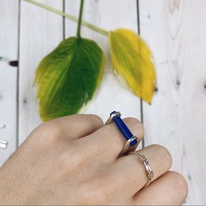 Navajo | Native American Lapis Bar Sterling Ring